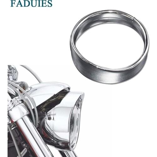 FADUIES 5.75" Visor Style Headlamp Trim Ring 69735-05 for Harley 5 3/4" Led Headlight Forty Eight XL1200X Wide Glide Forty Eight