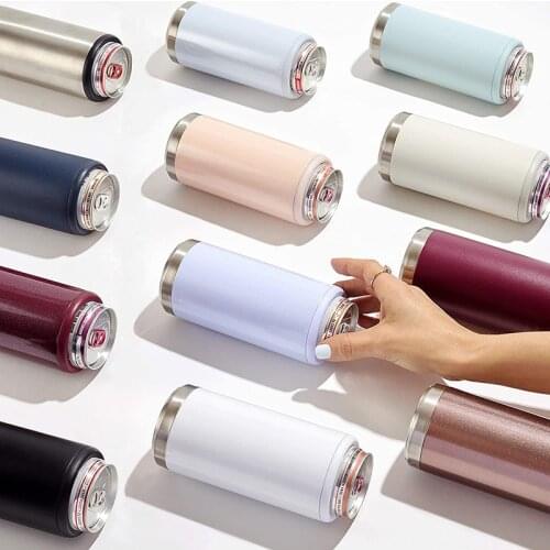 12 Oz Insulation Cup Kettle Cooler Vacuum Stainless Steel Thin Can Cooler Summer Drink Cooling Tank Red Wine Drink Holder