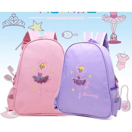 Angel Dancing Ballerina Costume For Girls 2~8 Years Children Baby Kids Ballet Dance Bag Canvas Shoulder Bag For Ballet Dance