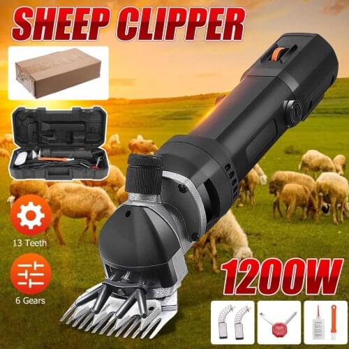 1200W 6 speed Electric Sheep Pet Hair Clipper Shearing Kit Shear Wool Cut Goat Pet Animal Shearing Supplies Farm Cut Machine
