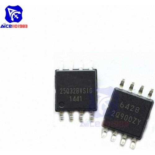 Diymore 10PCS/Lot IC Chips W25Q32BVSIG W25Q32 SOP-8 SMD 32 Megabyte Flash Memory Original Integrated Circuits