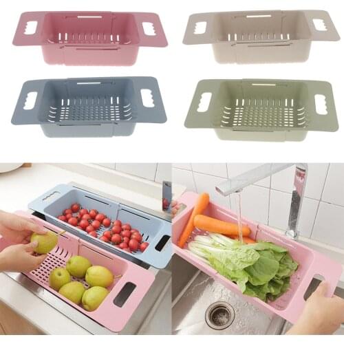 Over The Sink Multipurpose Dish Drying Rack Pan Bottle Food Drainer - Pink