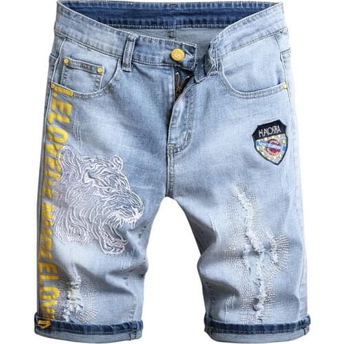 Mens Denim Jeans Straight Slim Fit Jeans Pants Good Quality Men Ripped Jeans for Men Vintage Male Clothing Ripped Jeans Men