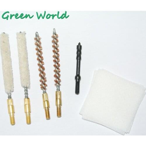 Green World 55pcs/lot .17cal Gun Clean Brush Kit , Gun Clean Tool Set,Thread 5-40