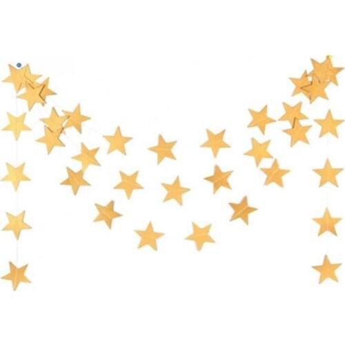 Twinkle Glitter Star Paper Garland Banner Birthday Party Decoration Baby Shower Supplies