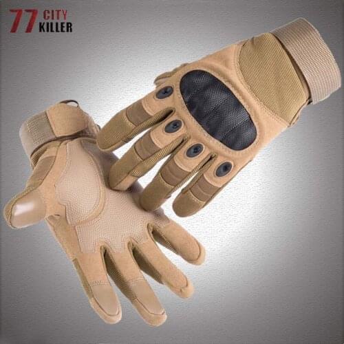 Full Finger Tactical Army Gloves Men Anti-skid SWAT Combat Airsoft Military Mittens Touch Screen Outdoor sports Cycling Gloves