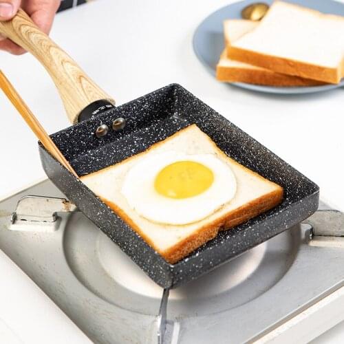 Frying Pan Tamagoyaki Omelette Black Non-stick Pan Fry Egg Pan Pancake Kitchen Pot Only Use for Gas Cooker