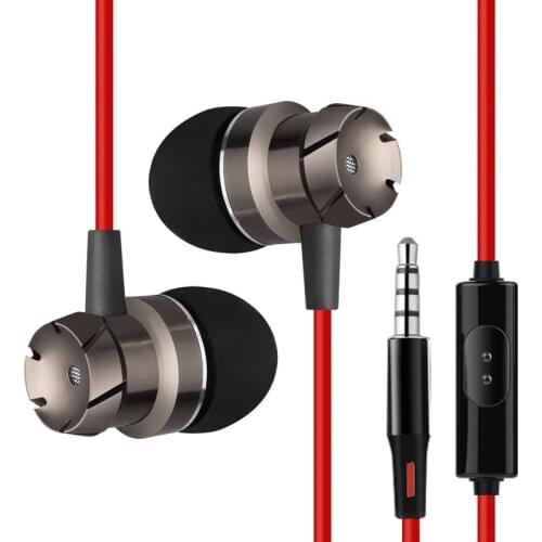 Sports Earphone Earbud In-Ear with Wire-controlled High-definition stereo bass Earphones For MP3 OPPO IOS Phone