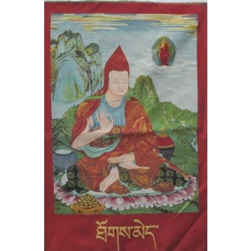 Tibet and Nepal silk embroidery thangka exorcism Buddha goddess of mercy/35.46