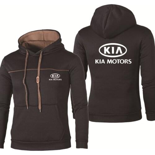 New Spring Autumn Mens Hoodies KIA Car Logo Print Fashion Mens pullover hip hop harajuku Cotton Casual Mens Hoodies