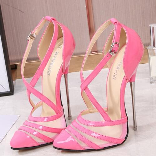 New Fashion Thin High Heels Women Pumps Classic Sexy Prom Wedding Shoes Office Women Shoes Big Size 35-46 Patent Leather DB0022