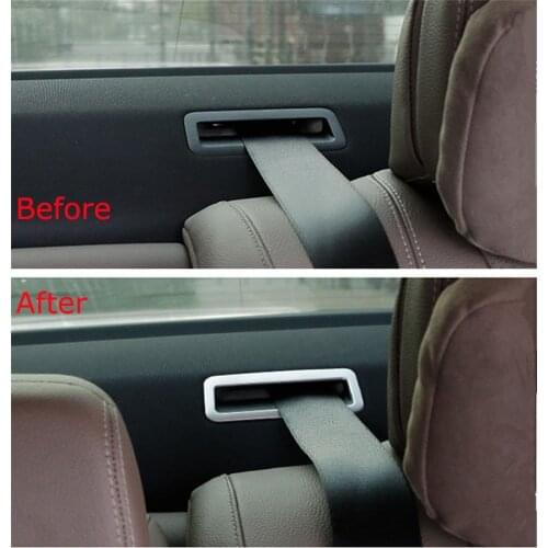 YAQUICKA Stainless Steel Fit For Mercedes Benz E Class Car Rear Safety Seat Belt Decoration Cover Trim Frame Styling Car-covers