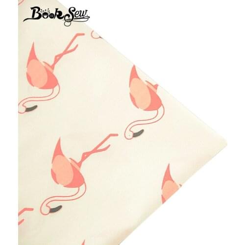 Booksew 100% Cotton Twill Fabric Bed Sheet Craft Patchwork Red-crowned Animal Patterns Quilting Home Textile Sewing Cloth Tissue
