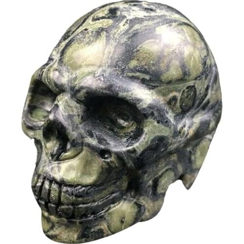 2 inch Natural Kambaba Jasper Quartz Crystal Skull Carved Skull Reiki Healing