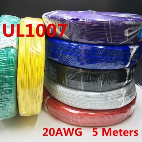 5 Meters UL1007 Wire 20awg 1.8mm PVC Electronic Cable UL Certification