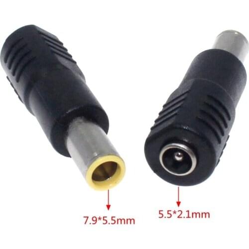 5.5*2.1 mm Female to 7.9*5.5 mm Male DC Adapter For IBM Lenovo Power Laptops Adapter DC Jack 5.5x2.1 to 7.9x5.5m