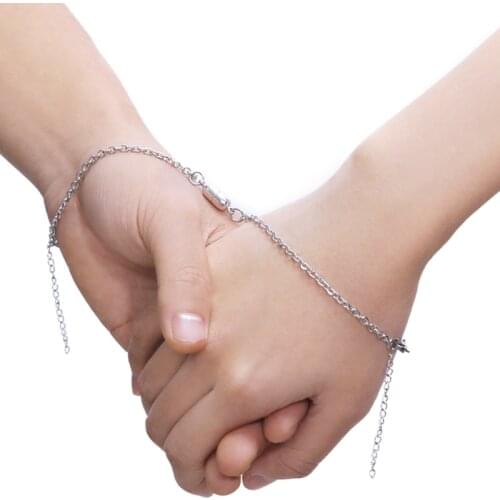 Couple Bracelet for Women Infinite Love Paired Bracelet Coupling Magnetic Clasp Chain Bracelet Men Fashion Jewelry