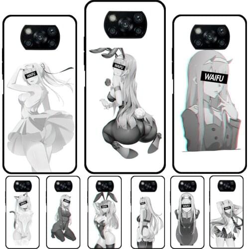 Darling in the FranXX Zero Two Waifu For Xiaomi Mi 10T Pro 9T A3 8 9 Mi 11 Lite Ultra Phone Case For POCO M3 Pro X3 F2 F3 Coque