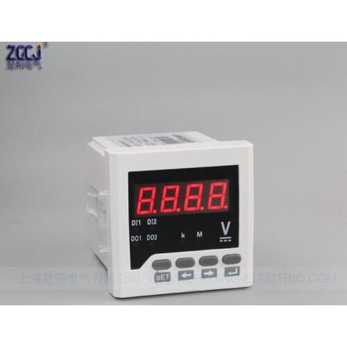 CJ-DV61-2O DC 0-100V DC digital volt panel meter up limit alarm and low limit alarm output 72*72*80mm digital voltage instrument
