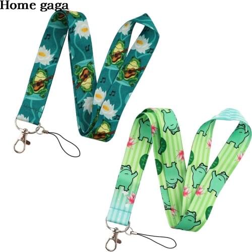 DB523 Cute Animal Lanyards keychain Cute Frog Neck Strap Phone Buttons ID Card Holder Lanyard for Keys DIY Hanging Rope Lanyard