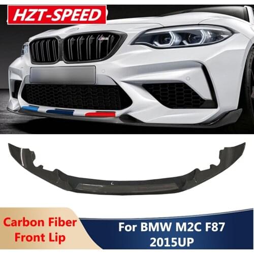F87 MP Style Real Carbon Fiber Front Lip Shovel Bumper Diffuser For BMW M2C F87 Coupe Car Styling 2015 UP Modification