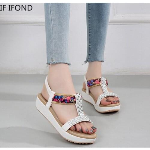 IF IFOND Fashion Sunmmer Casual Comfortable Outdoor Women Sandals Waterproof Slid on Round Toe Female Platform Shoes De Mujer