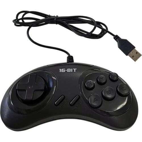 USB Buttons Game Controller For SEGA USB Joystick Holder For PC MAC Mega Drive Gamepads