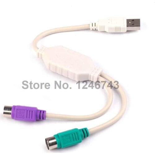 1PCS USB to PS2 Cable Adapter Converter Keyboard Mouse 01