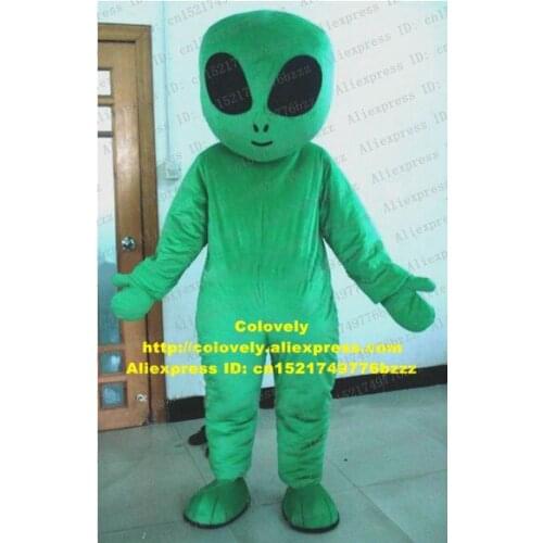 Cool Green Extra-terrestrial Alien Extraterrestrial Intelligent Beings Saucer Man Mascot Costume With Big Black Eyes No.5965