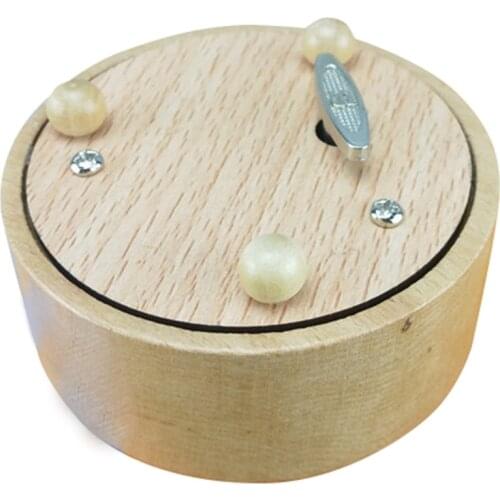 Round Blank Music Box Birthday ValentineS Day Gift Action Figures Figurine Resin Handicraft Miniatures No Specified Music