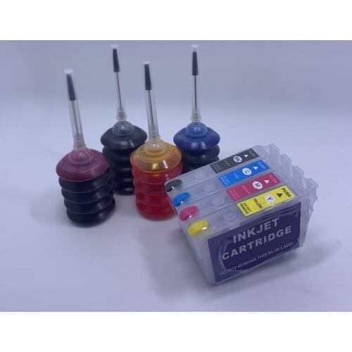 YOTAT 502XL T502 T502XL Refillable Ink Cartridge T02W1 - T02W4 for Epson XP-5100 XP-5105 WF-2860 WF-2860DWF / WF-2865DWF