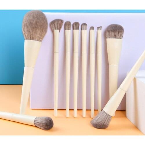 Makeup Brush White Cosmestic Brushes Set Soft Quick Drying Wool Fiber Hair Make Up Tool&Beauty Pens For Beginer