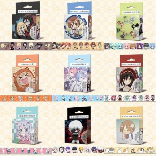 New 1.5cm*5m Anime Cartoon Characters Washi Tape Adhesive Tape DIY Scrapbooking Sticker Label Masking Tape