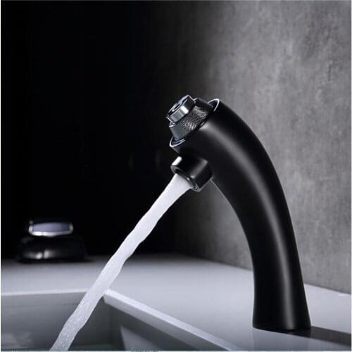 New Basin Faucet Bathroom Copper Faucet Black Sink Mixer Tap Toilet Sink Hot Cold Single Handle pull off water tap
