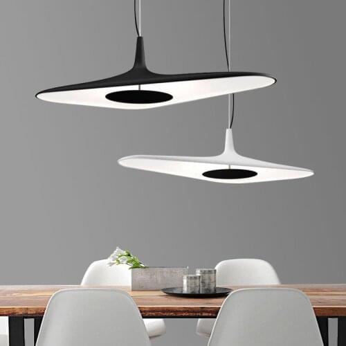 Postmodern Simple Dining Room LED Chandelier Nordic Irregular Resin Black Fixture Living Room Kitchen Island Light Cafe Lighting