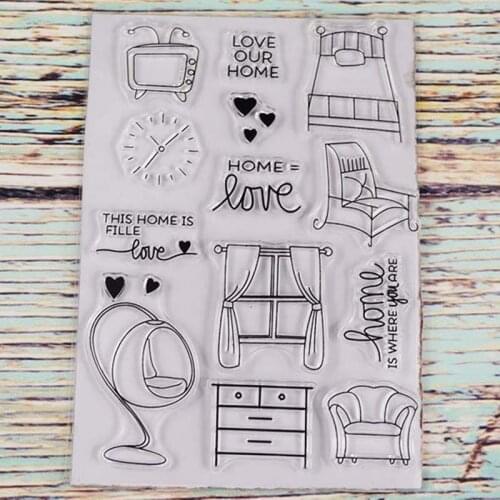 Love our home transparent clear stamp for DIY Scrapbooking/Card Making/Kids Christmas Fun Decoration Supplies