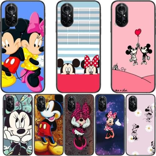 Lovely Mouse Minnie Clear Phone Case For Huawei Honor 20 10 9 8A 7 5T X Pro Lite 5G Black Etui Coque Hoesjes Comic Fash design