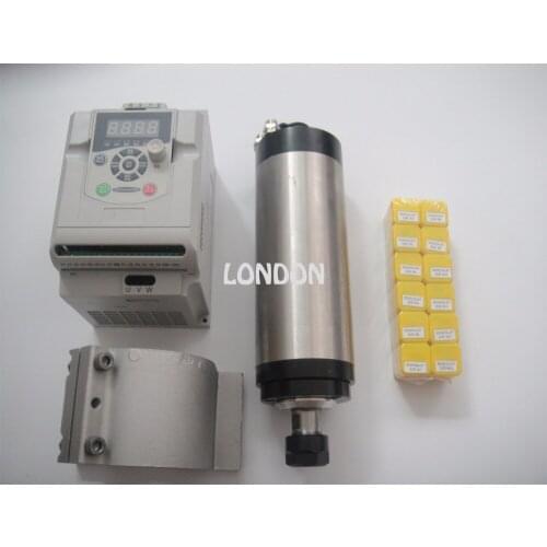 ER20 diameter 80mm 220V 24000rpm 2.2KW water cooling spindle+2.2KW inverter+ spindle support+ER20 collets