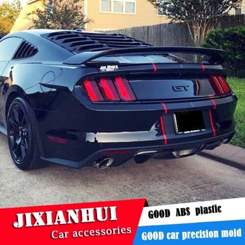 For Mustang Spoiler 2015-2018 Ford Mustang Spoiler GT KSK ABS plastic Material Car Rear Wing Color Rear Spoiler