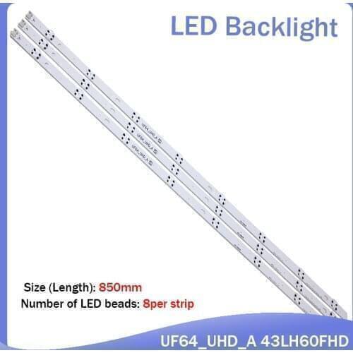LED Backlight strip 8 lamp For LG Innotek 43inch UHD 1Bar 24EA 43uh619v 43UH610V 43UH6030 UF64 UHD_A 43LH5700 43LH60FHD