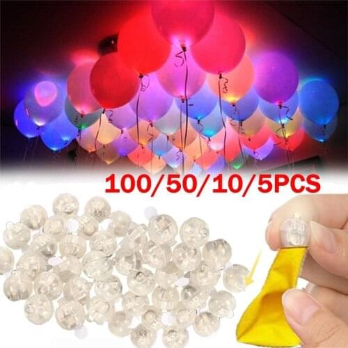 50/100pcs LED Balloon Light Mini Round Balls Lights Waterproof Long Standby Time Lights for Party Halloween Christmas Decoration