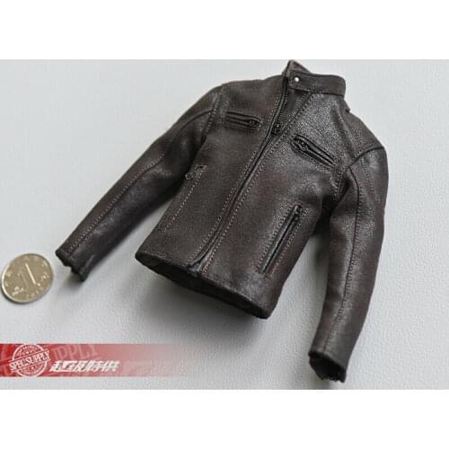 In Stock 1/6 Male Biker Jacket Model Retro style Motorcycle Coat Suit Clothing For 12'' Action Figure Body For Collection
