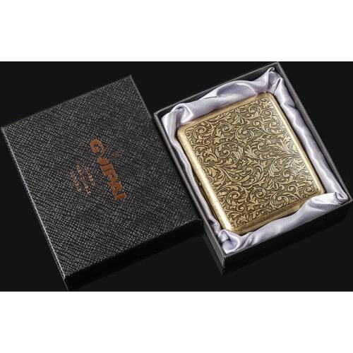 New 1pcs Ancientte pure copper chnology stainless steel personality metal cigarette box Cigarette Case Holder Mens Gadgets