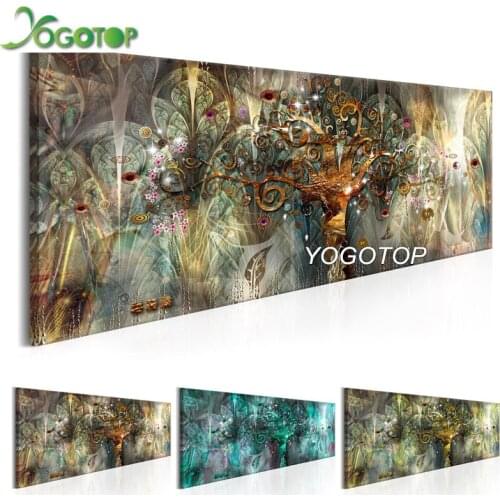 YOGOTOP Full Diamond Painting Cross Stitch Abstract Life Tree large Mosaic 5D Diamond Embroidery Diy Square Drill money QA632