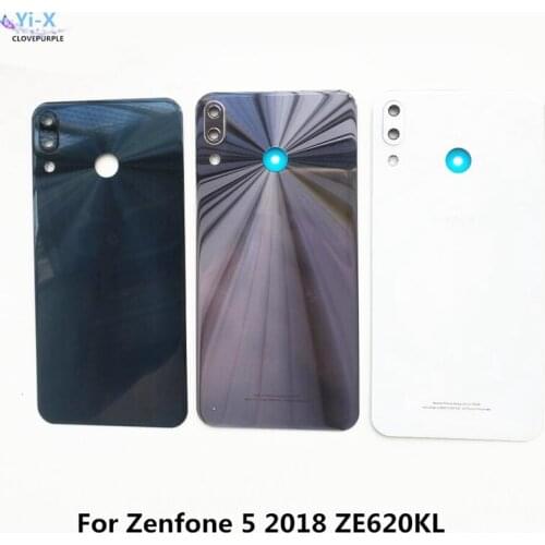 Rear Battery Cover Housing For Asus Zenfone 5 2018 ZE620KL Glass Back Battery Cover Housing with Camera lens