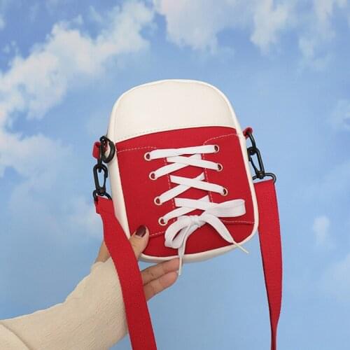 Women Bag Maiden Shoulder Chest Bags Kawaii Purses Wallet Mobile Phone Bag Small Coin Purse Crossbody Canvas Bag Bolsa Feminina