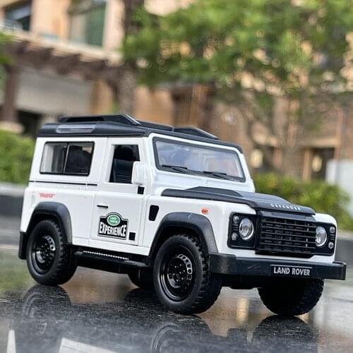 1:32 Land Rover Defender SUV Alloy Car Model Diecast Metal Toy Off-Road Vehicles Model Sound Light Collection Childrens Toy Gift