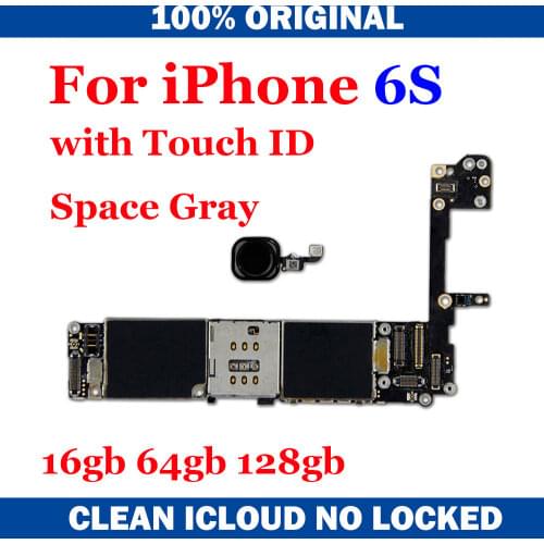 For iphone 6S Motherboard with Full Chips,unlocked for iphone 6s Logic boards without / with Touch ID by 16gb / 64gb / 128gb