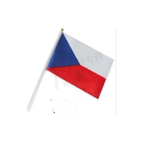 14 * 21 cm Czech hand signal waving flag small banner flags