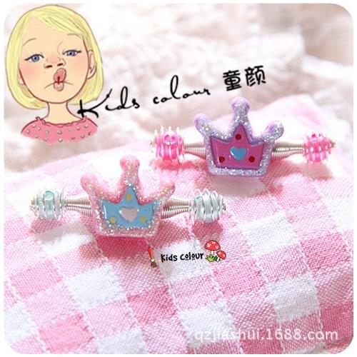 20pcs Wholesale South Korean Dog hair accessories Pet resin flash powder edge clip hair clip spring clip